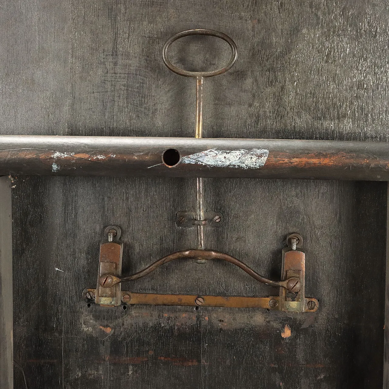 Tavolo Vittoriano in noce con ruote, fine '800 7