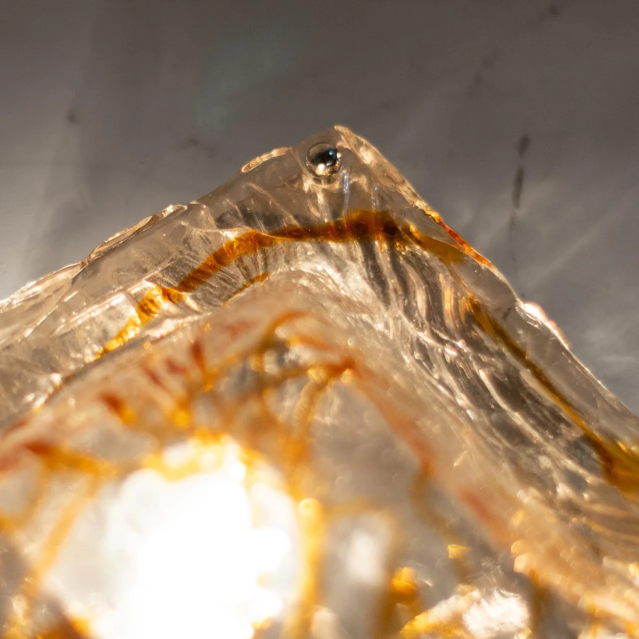 Coppia di applique in vetro di Murano Diamante, anni '70 6