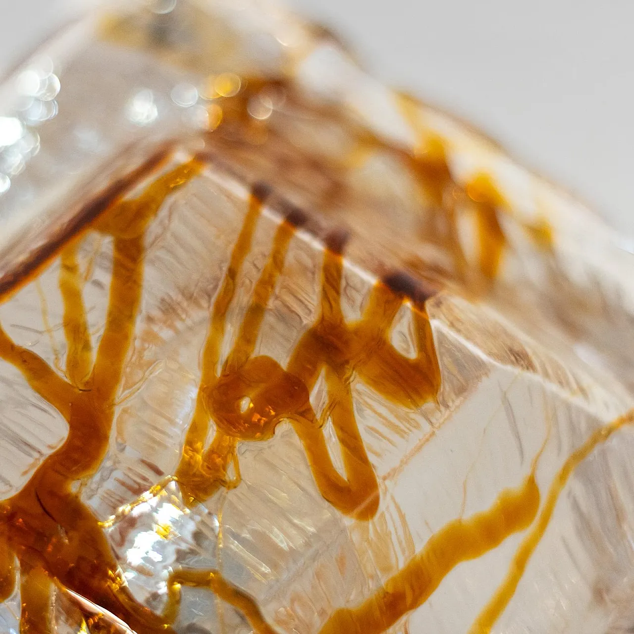 Coppia di applique in vetro di Murano Diamante, anni '70 8