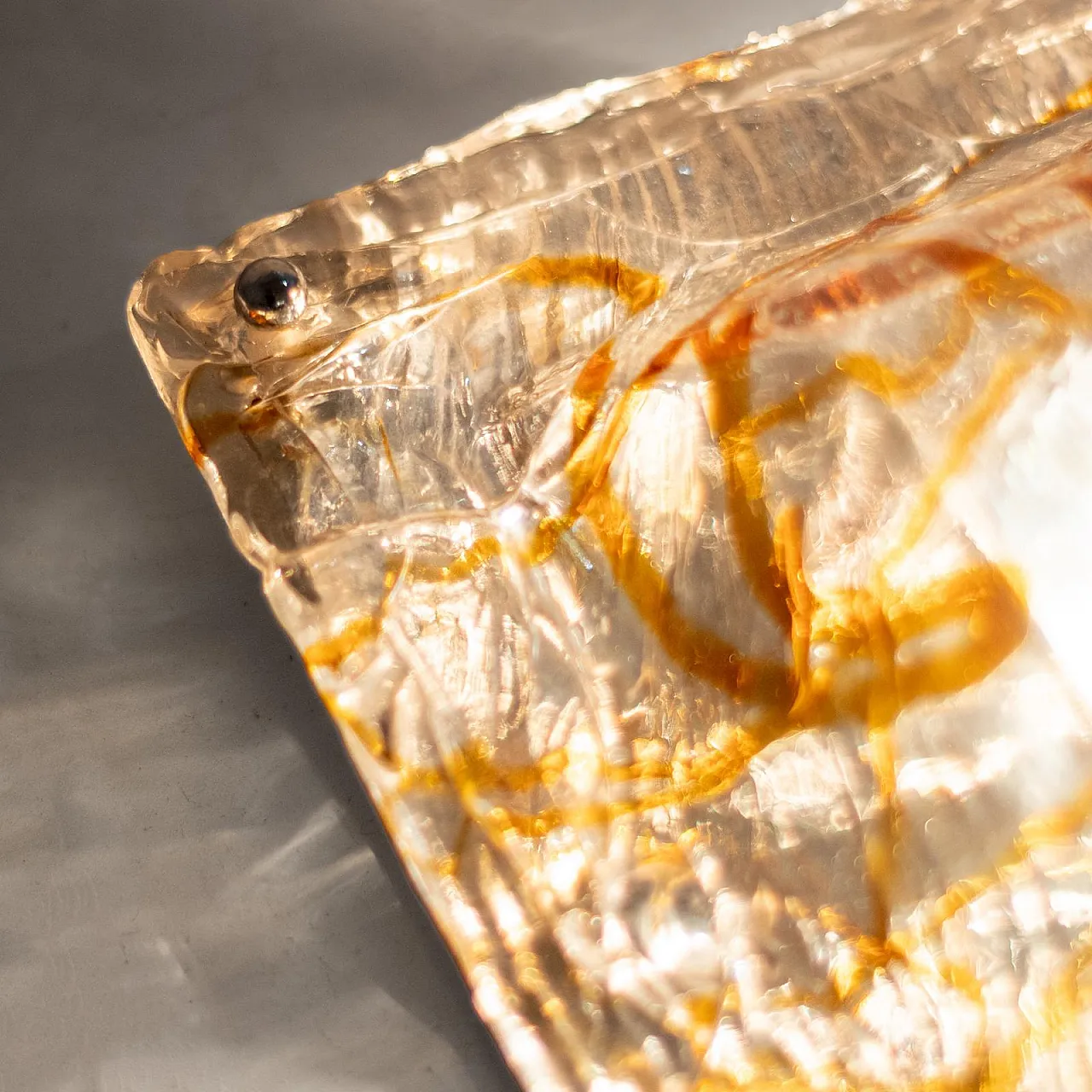 Coppia di applique in vetro di Murano Diamante, anni '70 10