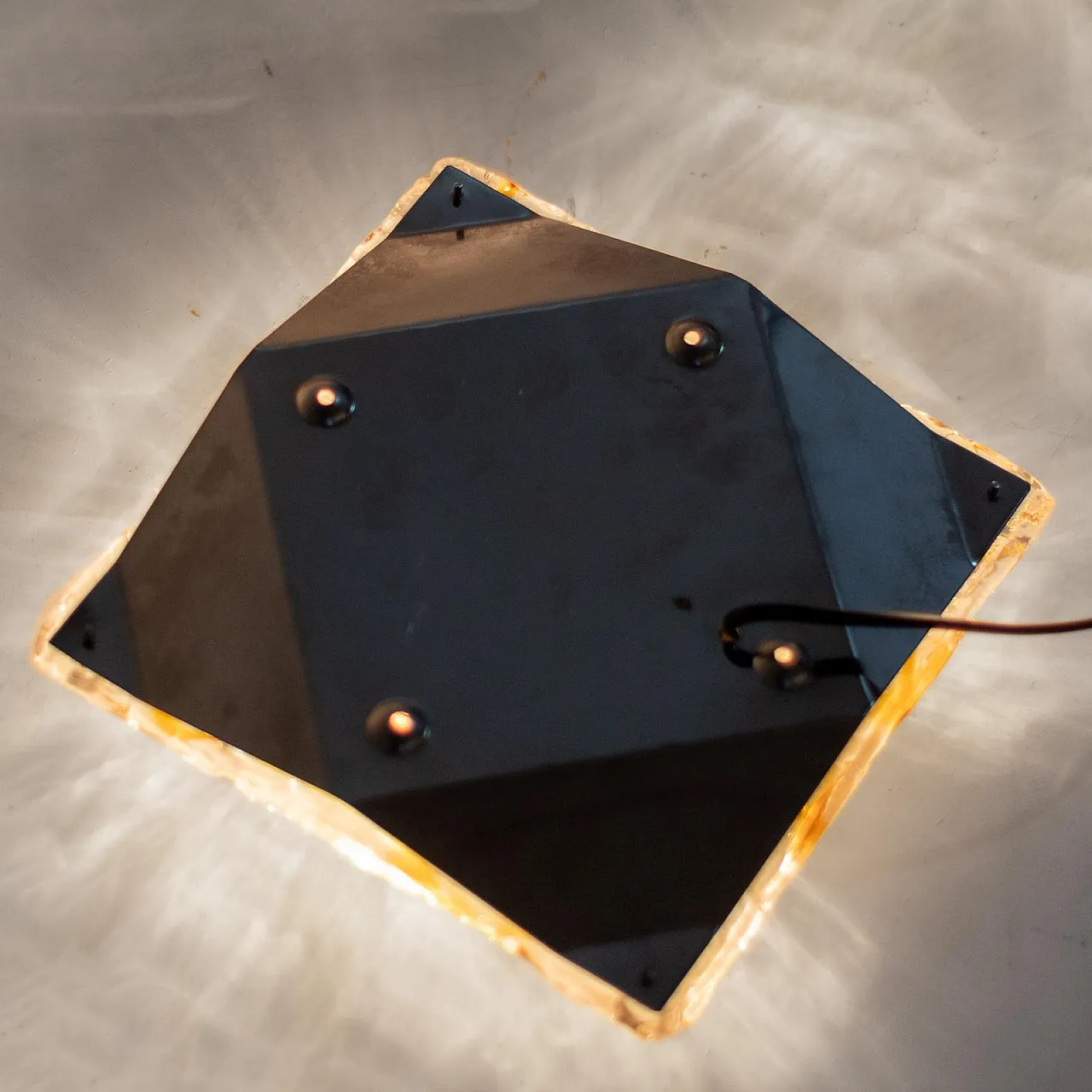 Coppia di applique in vetro di Murano Diamante, anni '70 15