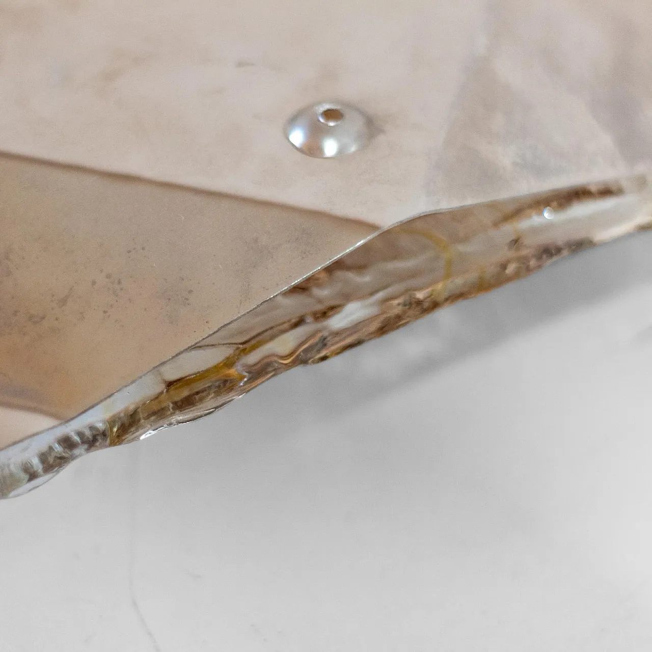 Coppia di applique in vetro di Murano Diamante, anni '70 17