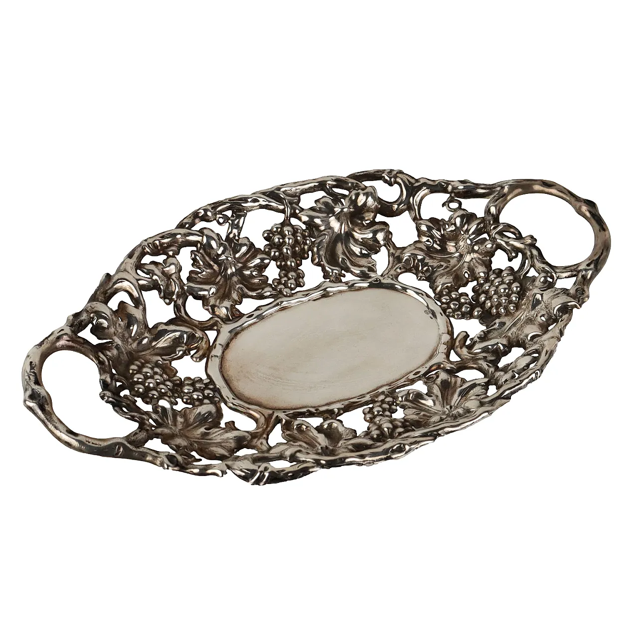 Silver tray by Pampurini Bruno Milano, 1950s 1