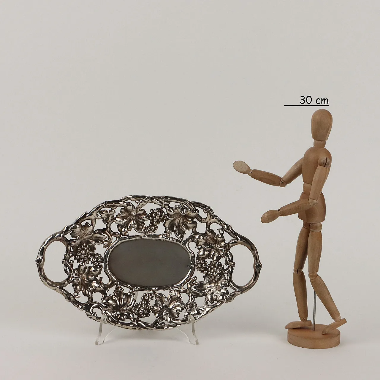 Silver tray by Pampurini Bruno Milano, 1950s 2