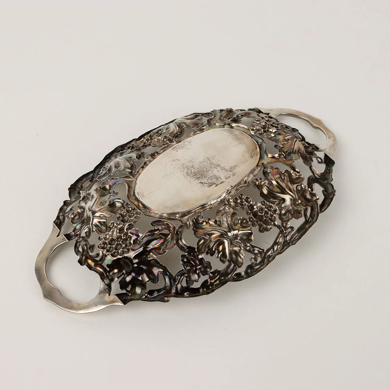 Silver tray by Pampurini Bruno Milano, 1950s 7