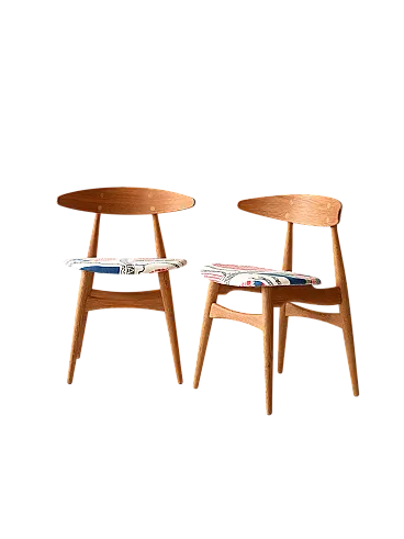 Pair of chairs CH33 Hans Wegner