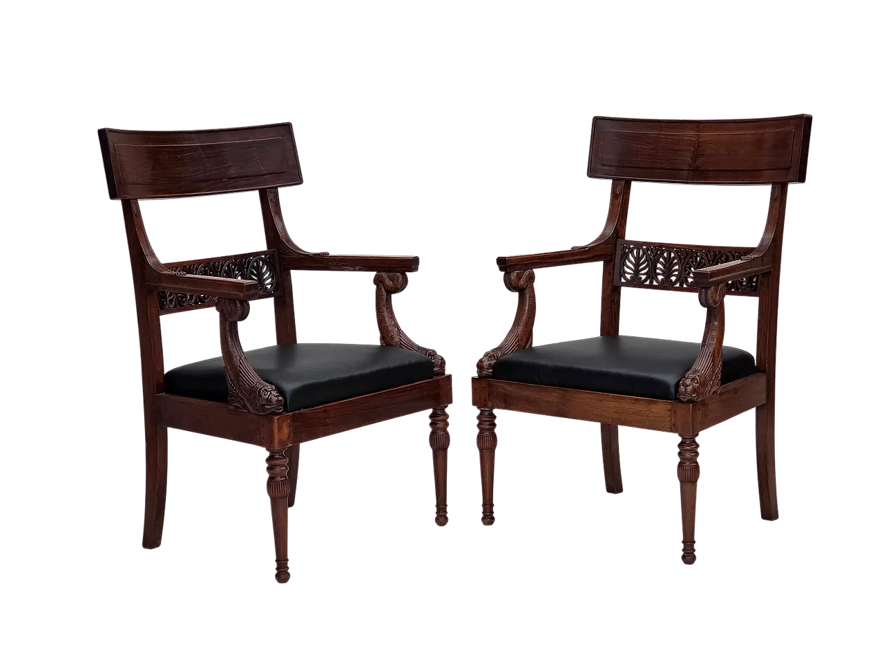 Copiia di poltrone di Georges Jacob teak, 1920-30 22