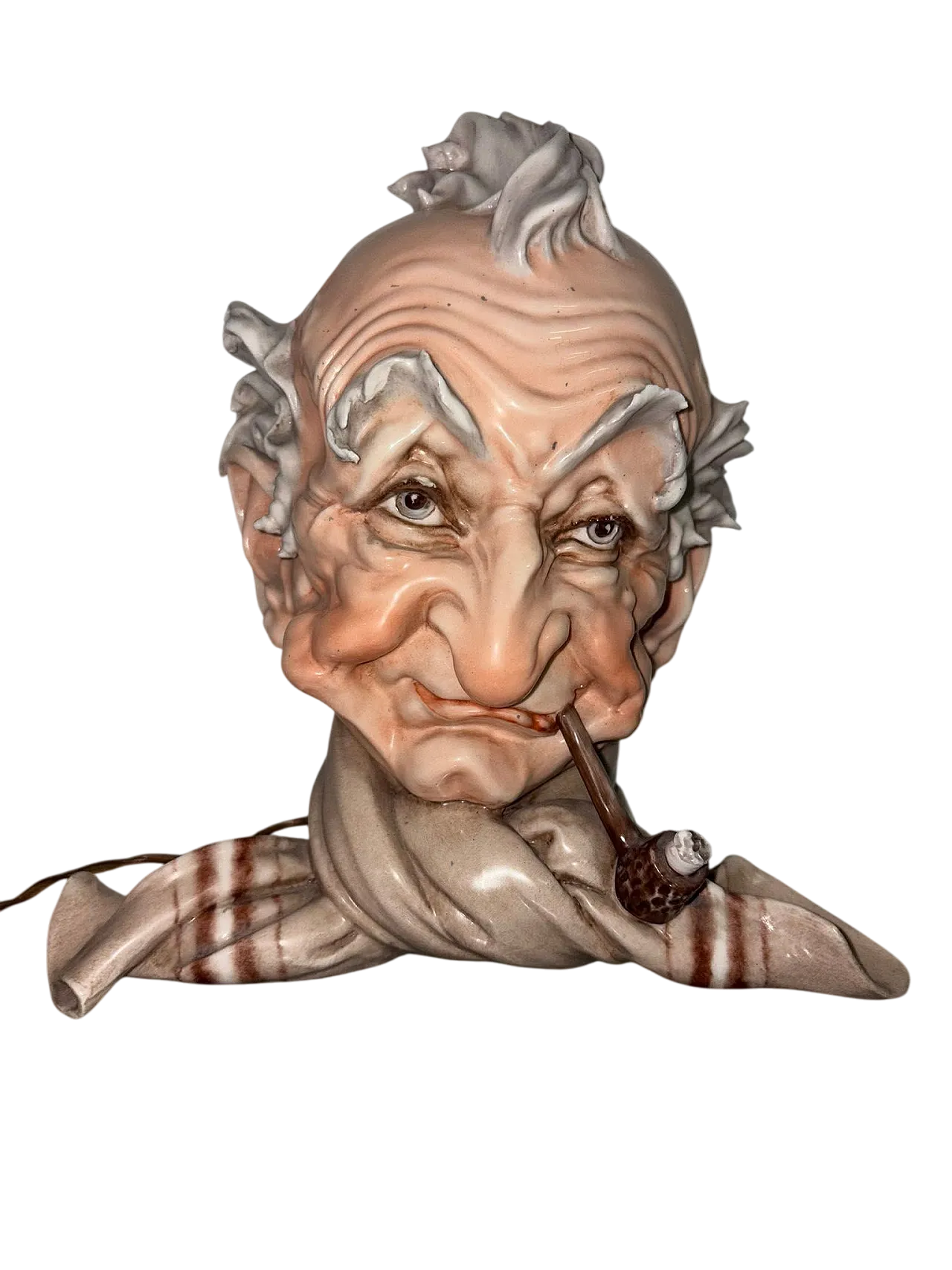 Lampada, testa anziano Capodimonte 15