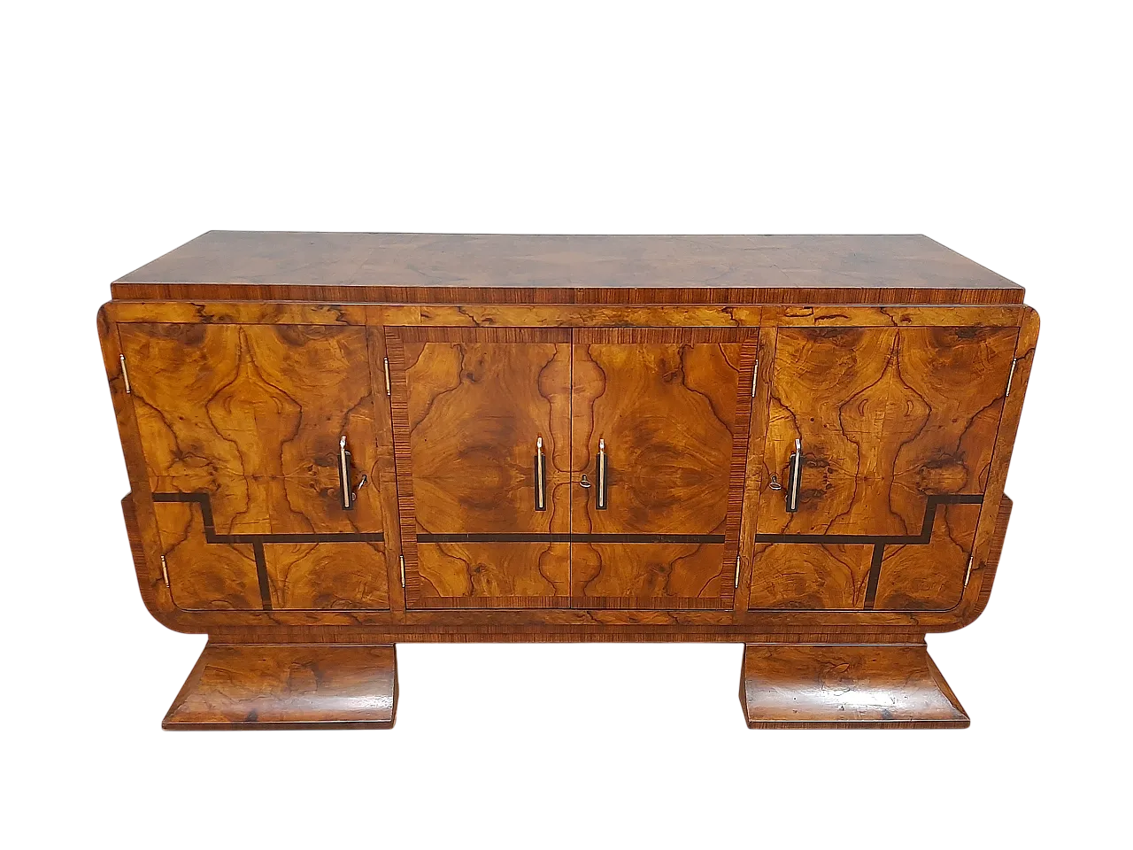 Art deco sideboard in walnut and rosewood, 1930 15