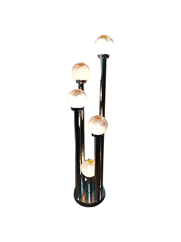 Lampada Murano 5 punti Luce di Toni Zuccheri per Veart, anni '60