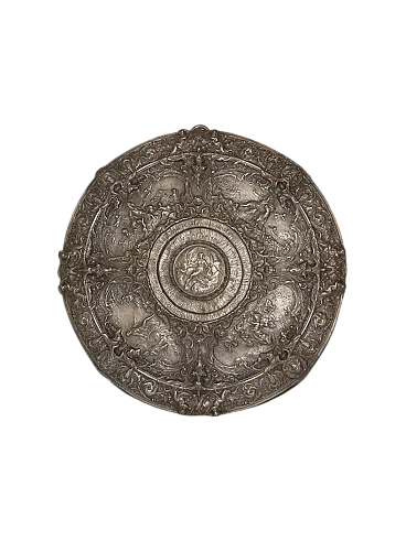 Embossed bronze plate depicting scenes of Aphrodite, 1920s