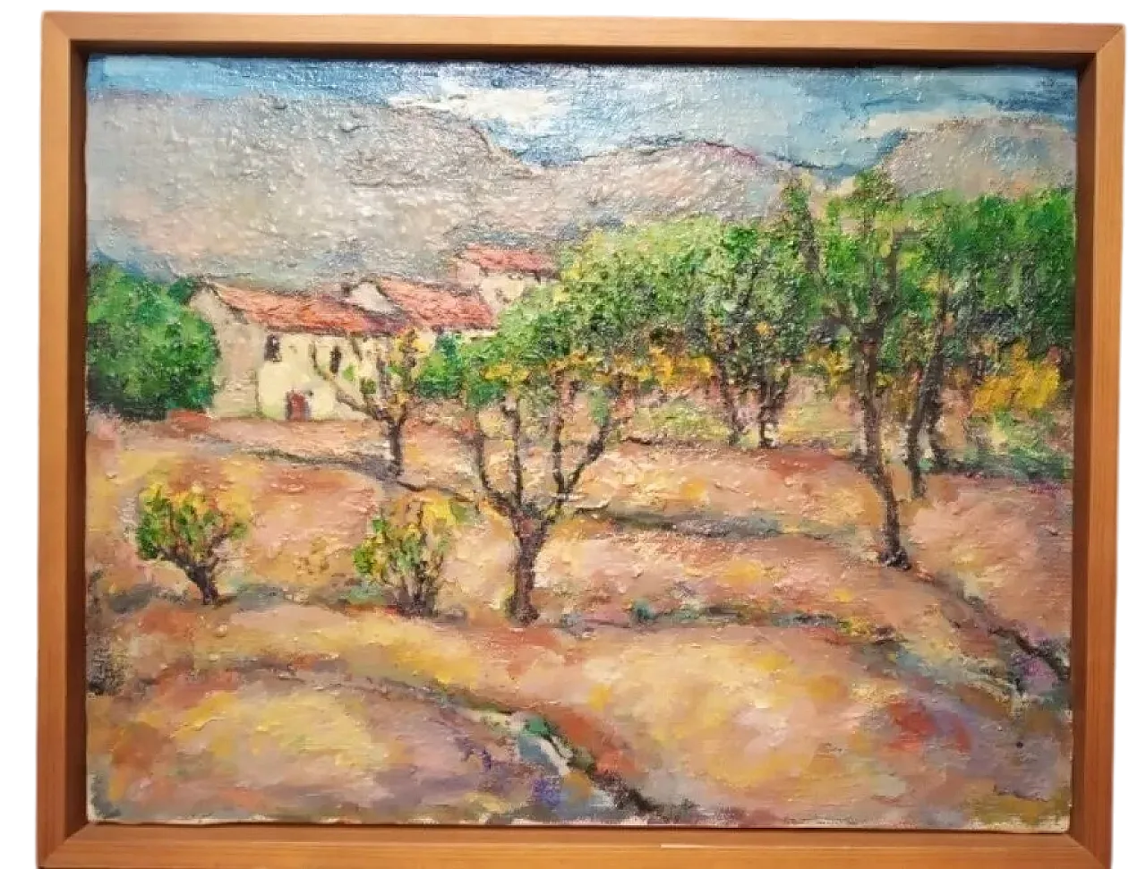 Impressionist oil painting of rural landscapes, 20th century 6