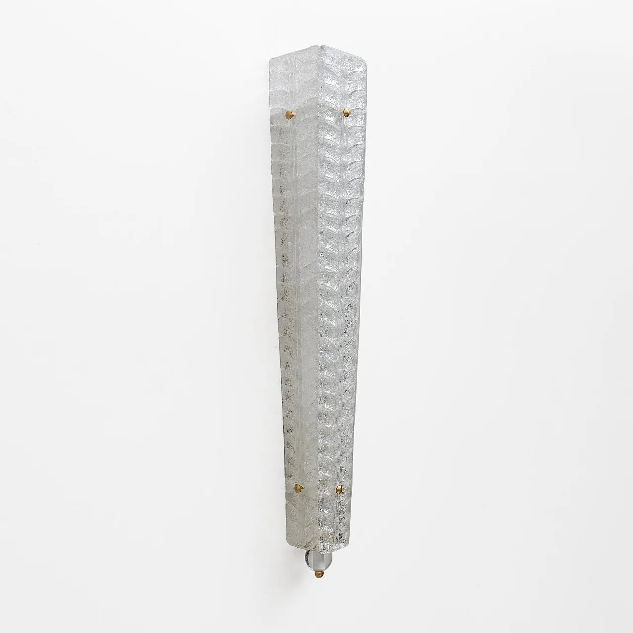 Coppia di applique in granito in ottone e vetro di Murano, '900 5