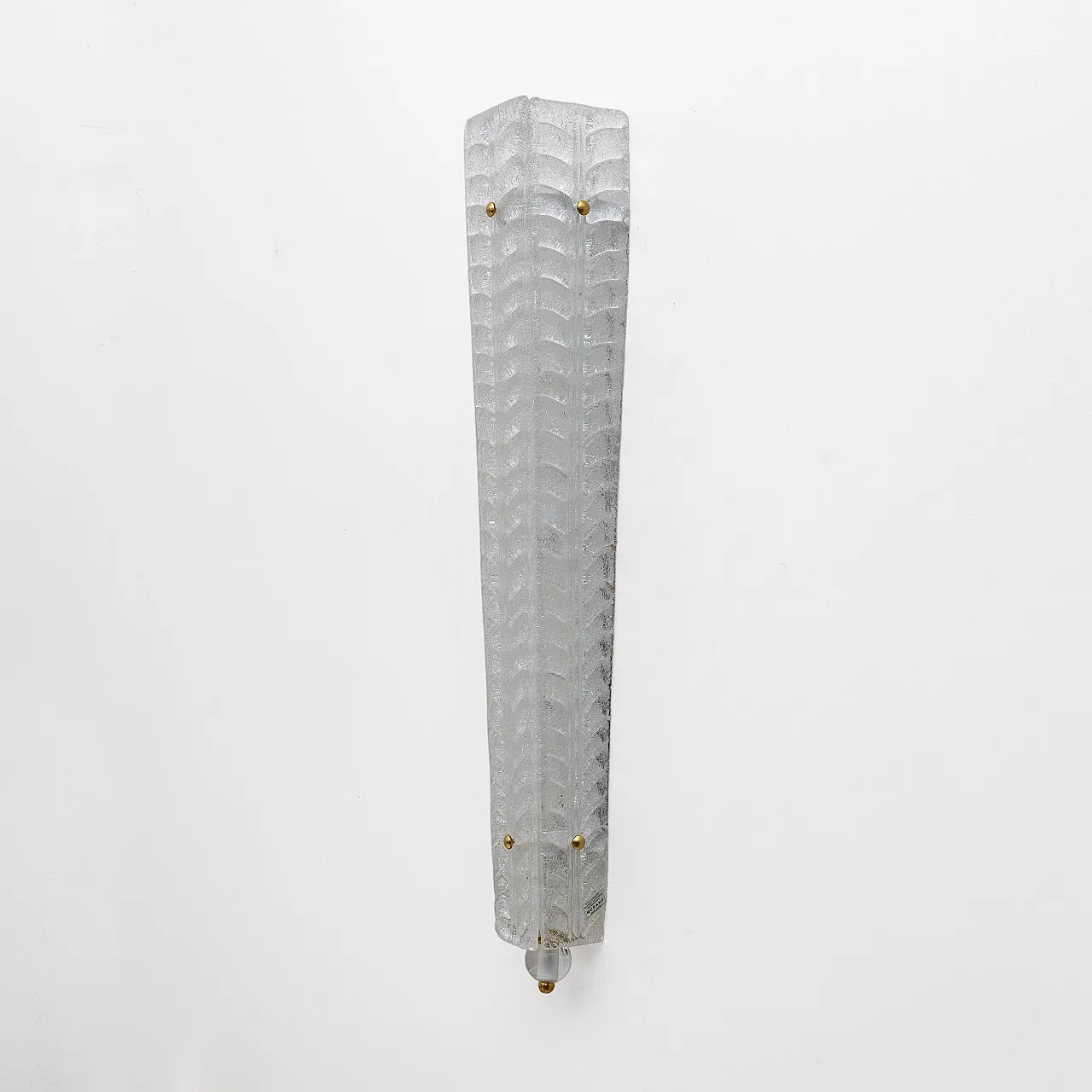 Coppia di applique in granito in ottone e vetro di Murano, '900 6