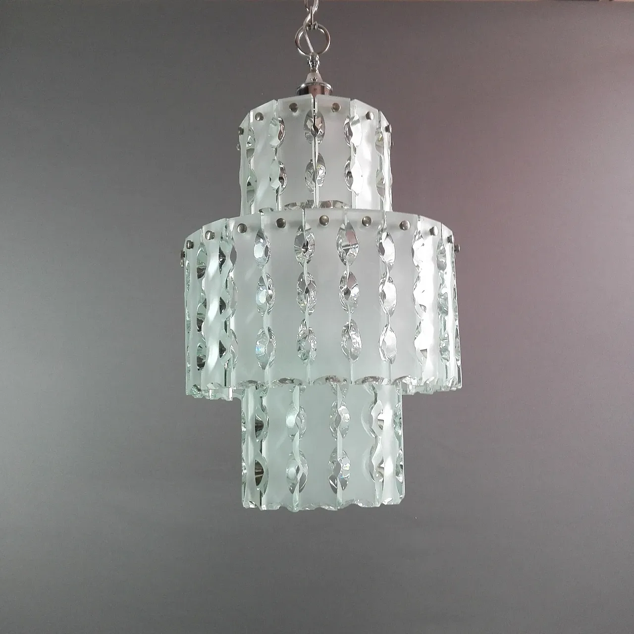 Zero Quattro chandelier for Fontana Arte, 1960s 3