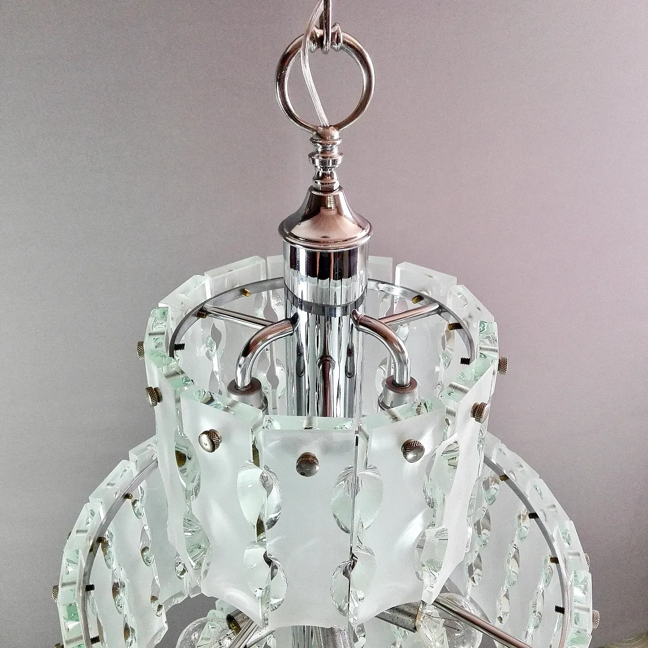 Zero Quattro chandelier for Fontana Arte, 1960s 4