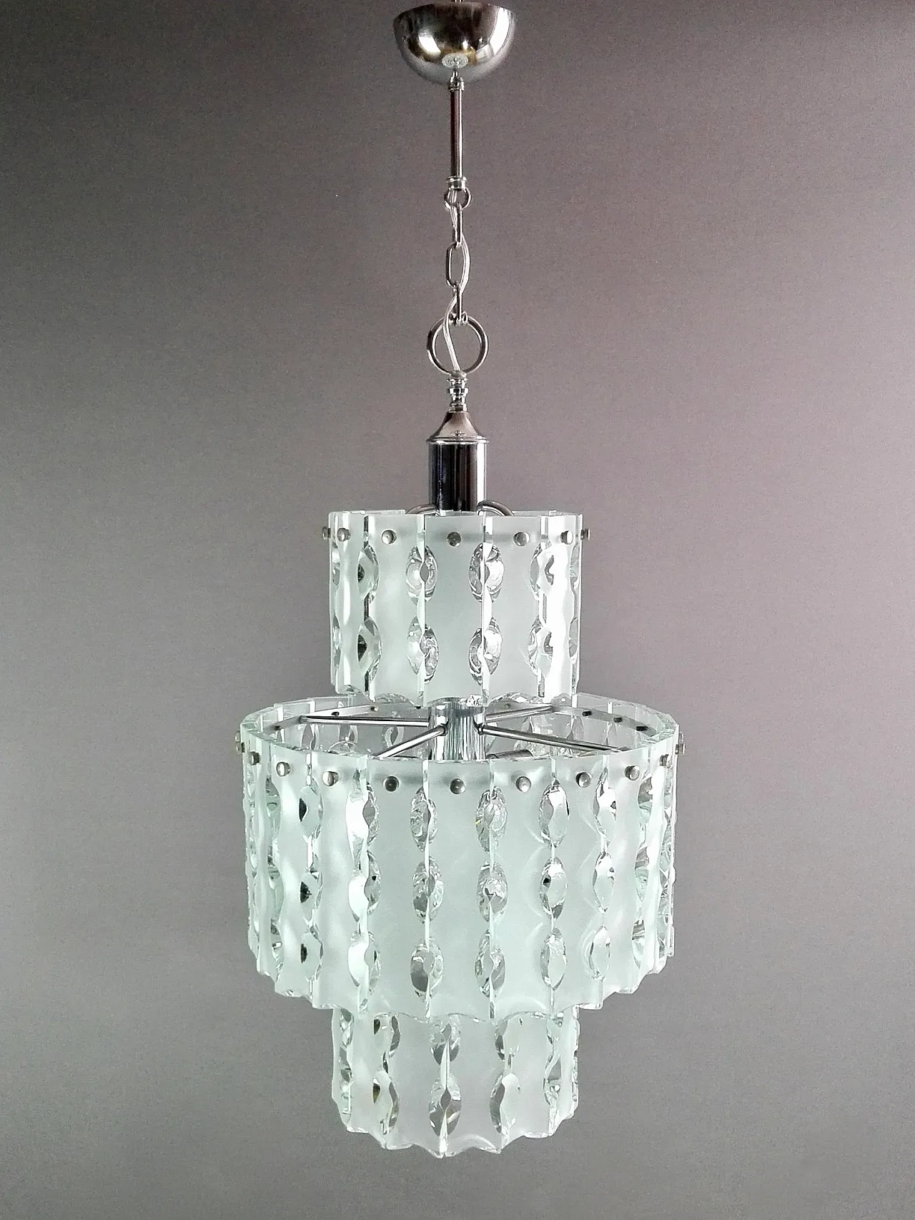 Zero Quattro chandelier for Fontana Arte, 1960s 5