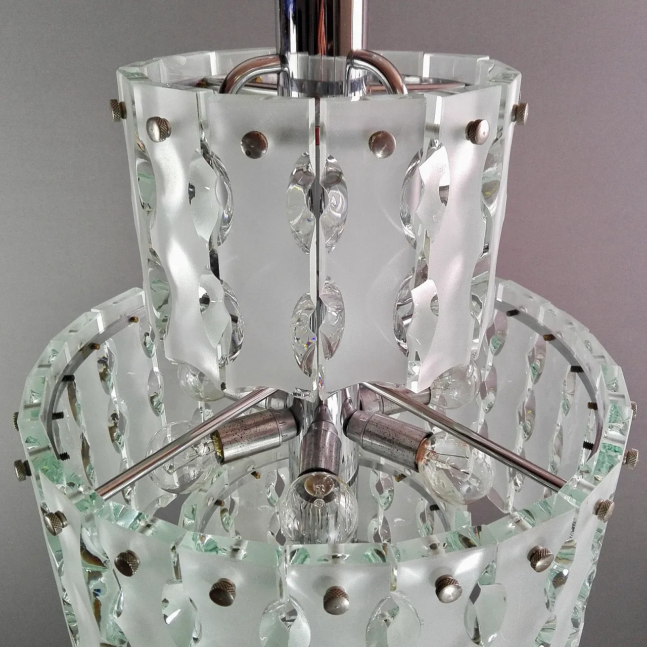 Zero Quattro chandelier for Fontana Arte, 1960s 6