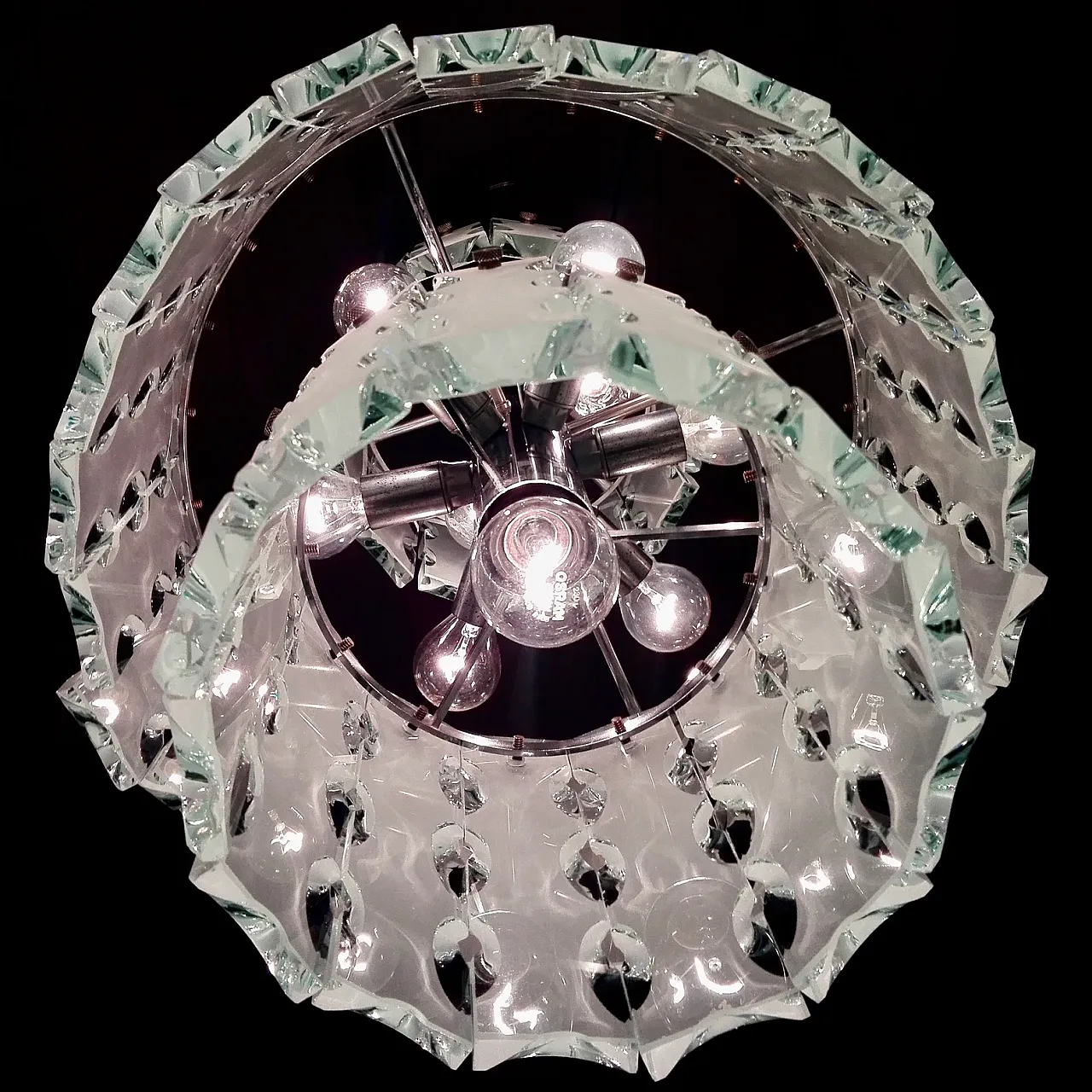 Zero Quattro chandelier for Fontana Arte, 1960s 10