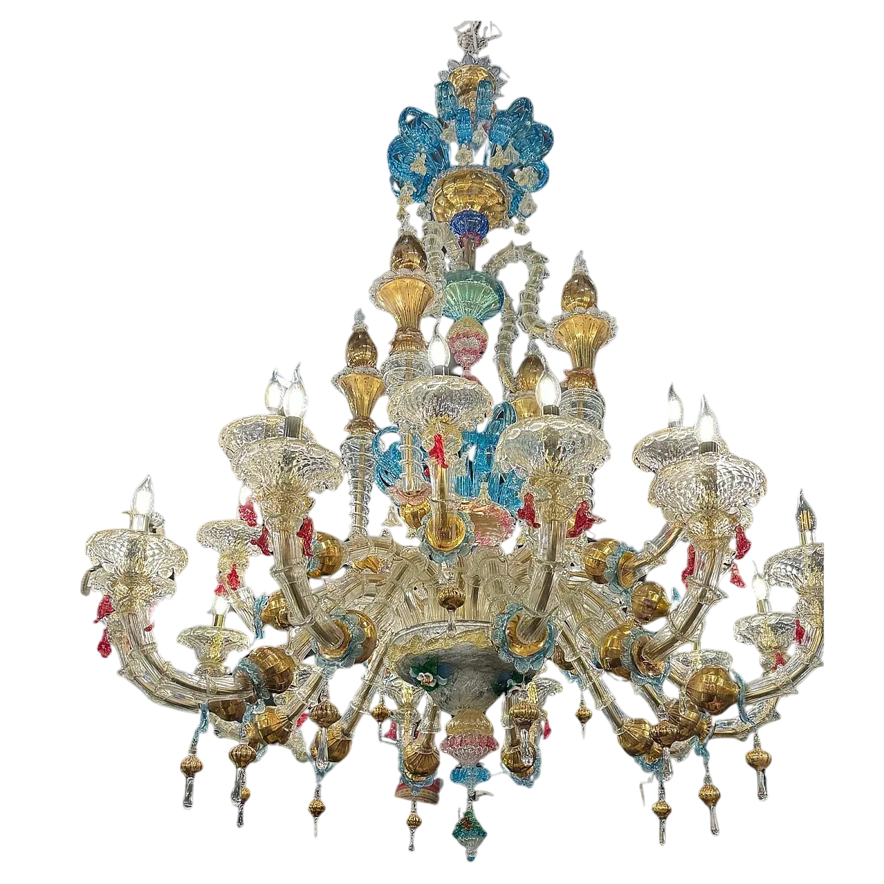 Chandelier in Murano Ca'rezzonico with 20 lights, 2000s 14