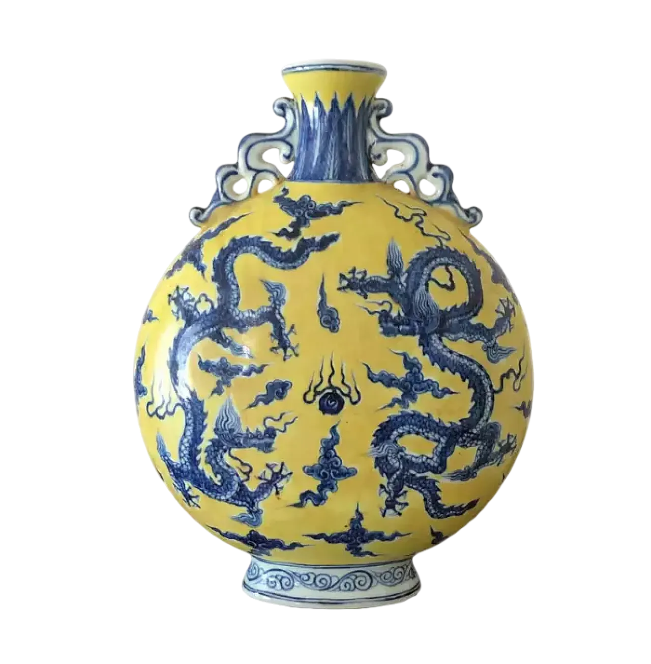 Round flask-shaped porcelain vase, early 20th century 6