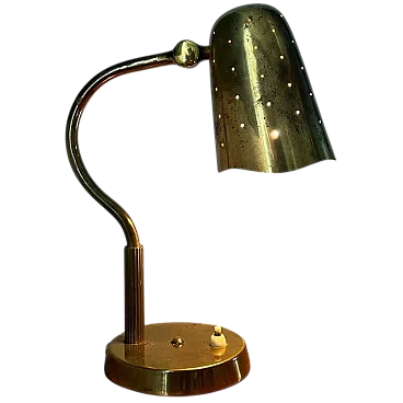 Lampada da tavolo in ottone di Boréns, anni '40
