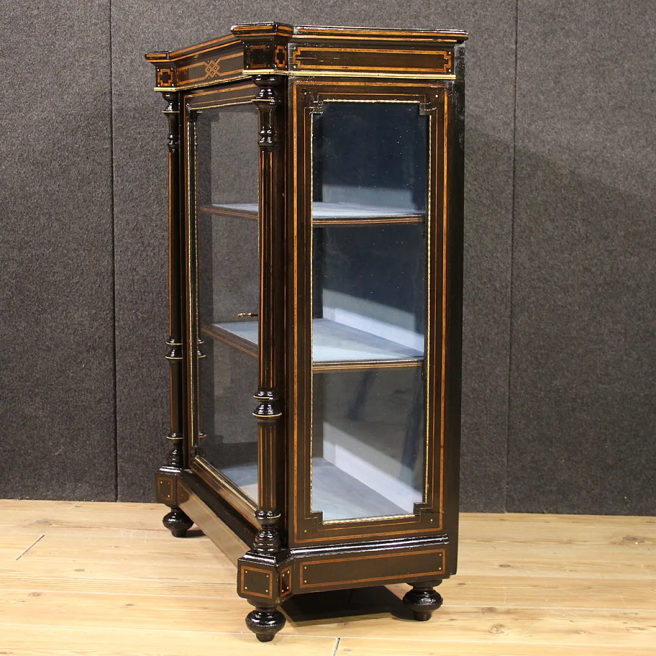 Vetrina inglese intarsiata, '800 7