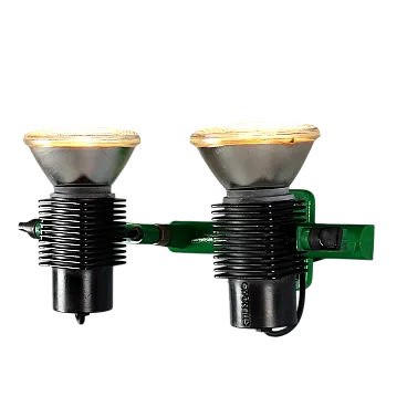 Applique in metallo smaltato e materiale plastico, '900