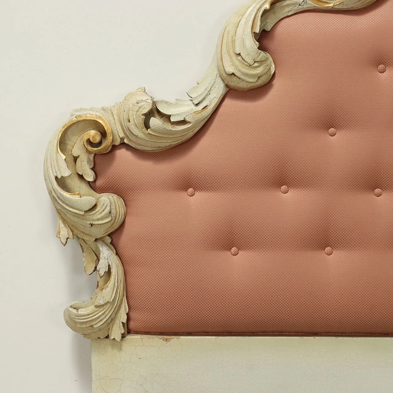 Rococo style double bed carved in lacquered wood, 20th century 6