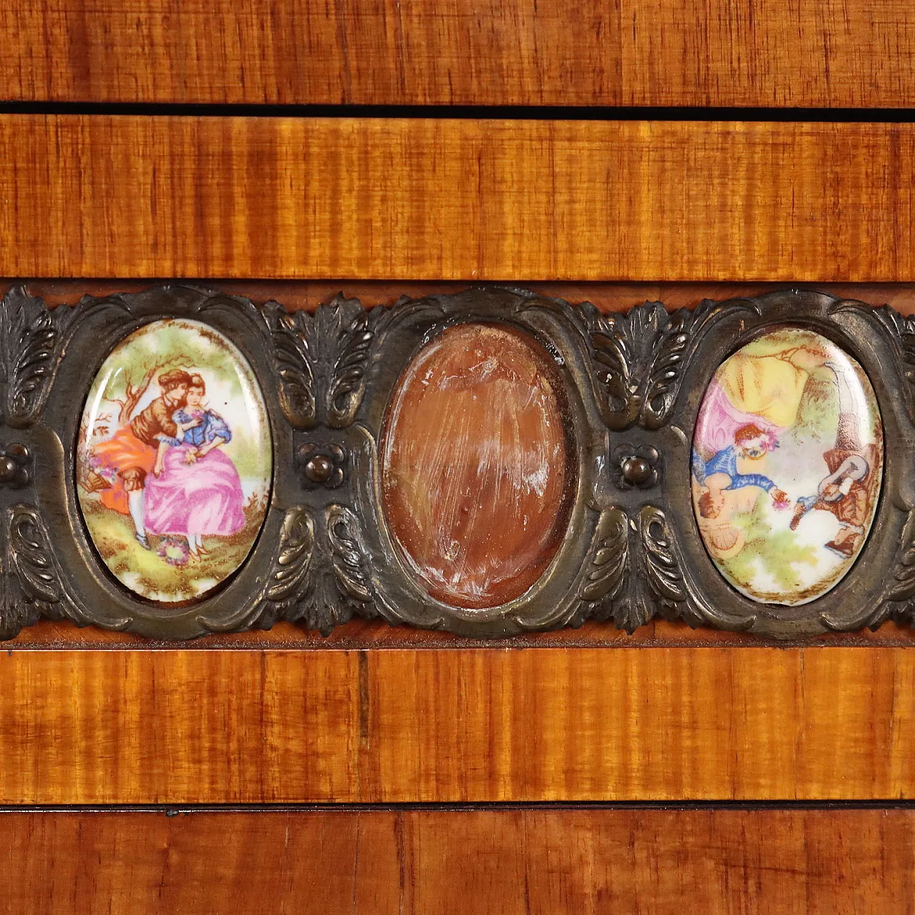 Cupboard Bois de Rose veneer and bronze, 20th century 7