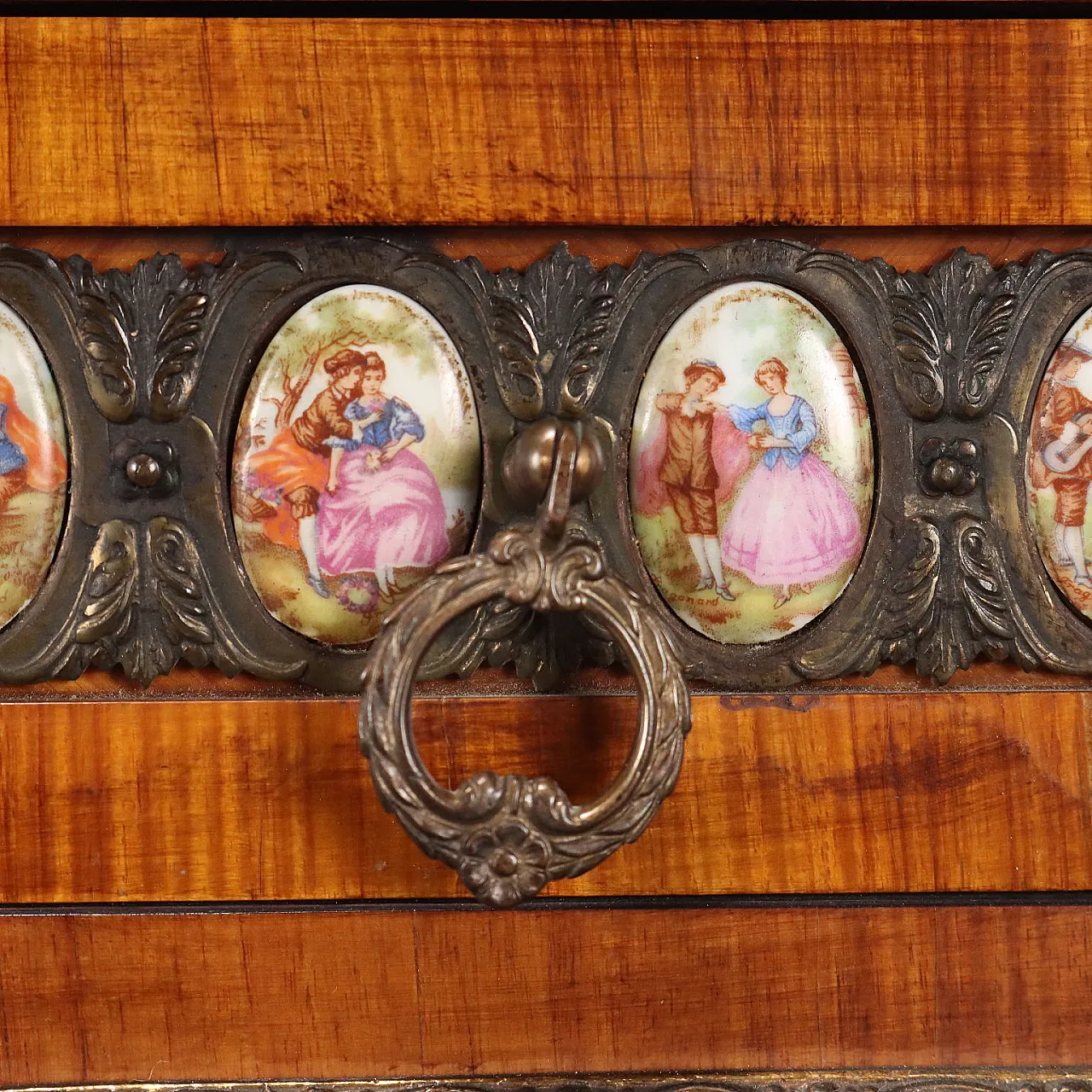 Cupboard Bois de Rose veneer and bronze, 20th century 8
