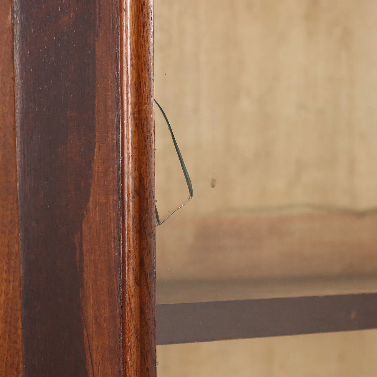 Libreria credenza Umbertina in noce con vetrina, '800 6