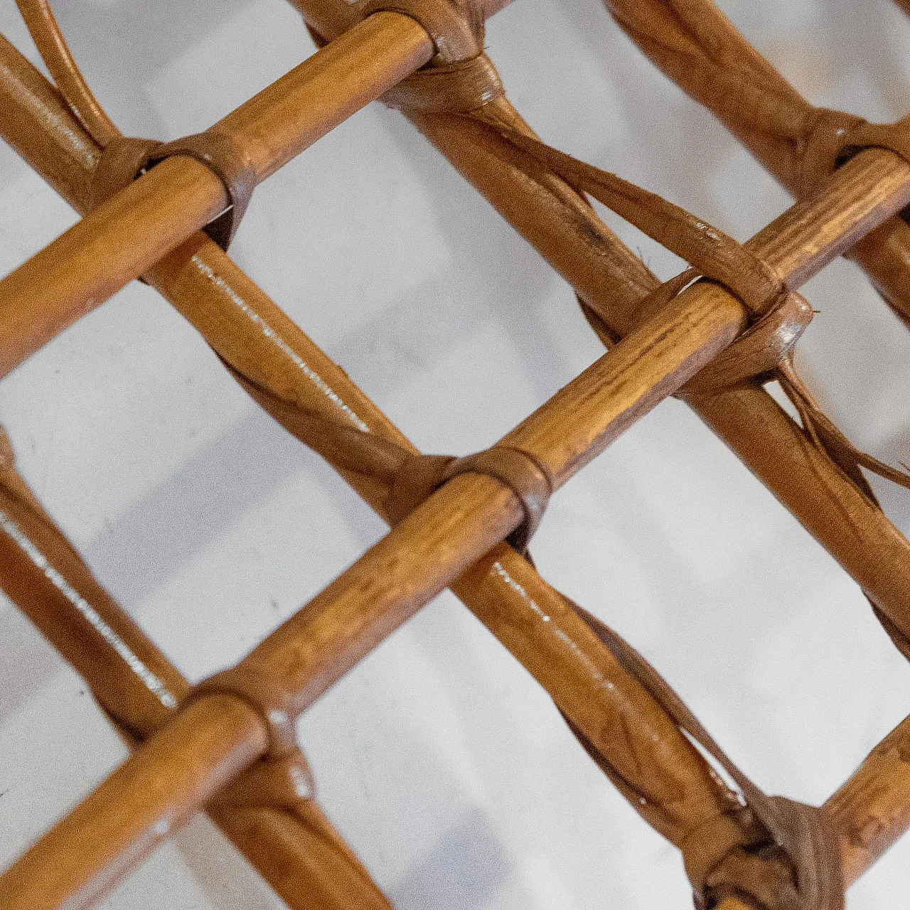 Vintage rattan coat hanger from Bonacina, 1960s 7