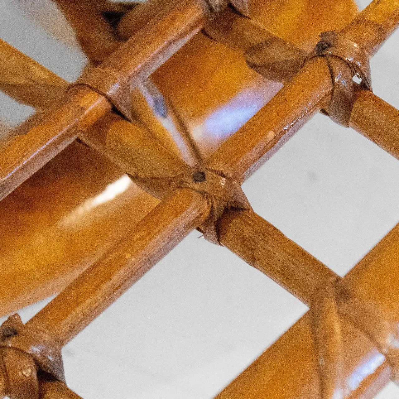 Vintage rattan coat hanger from Bonacina, 1960s 10