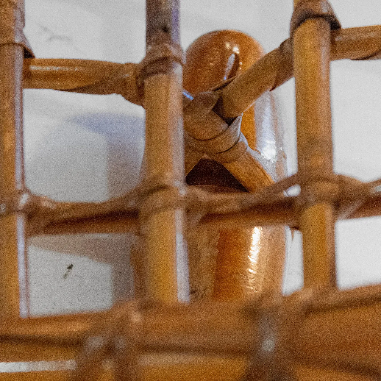 Vintage rattan coat hanger from Bonacina, 1960s 18