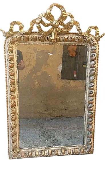 Napoleon III golden and lacquered mirror, late 19th century