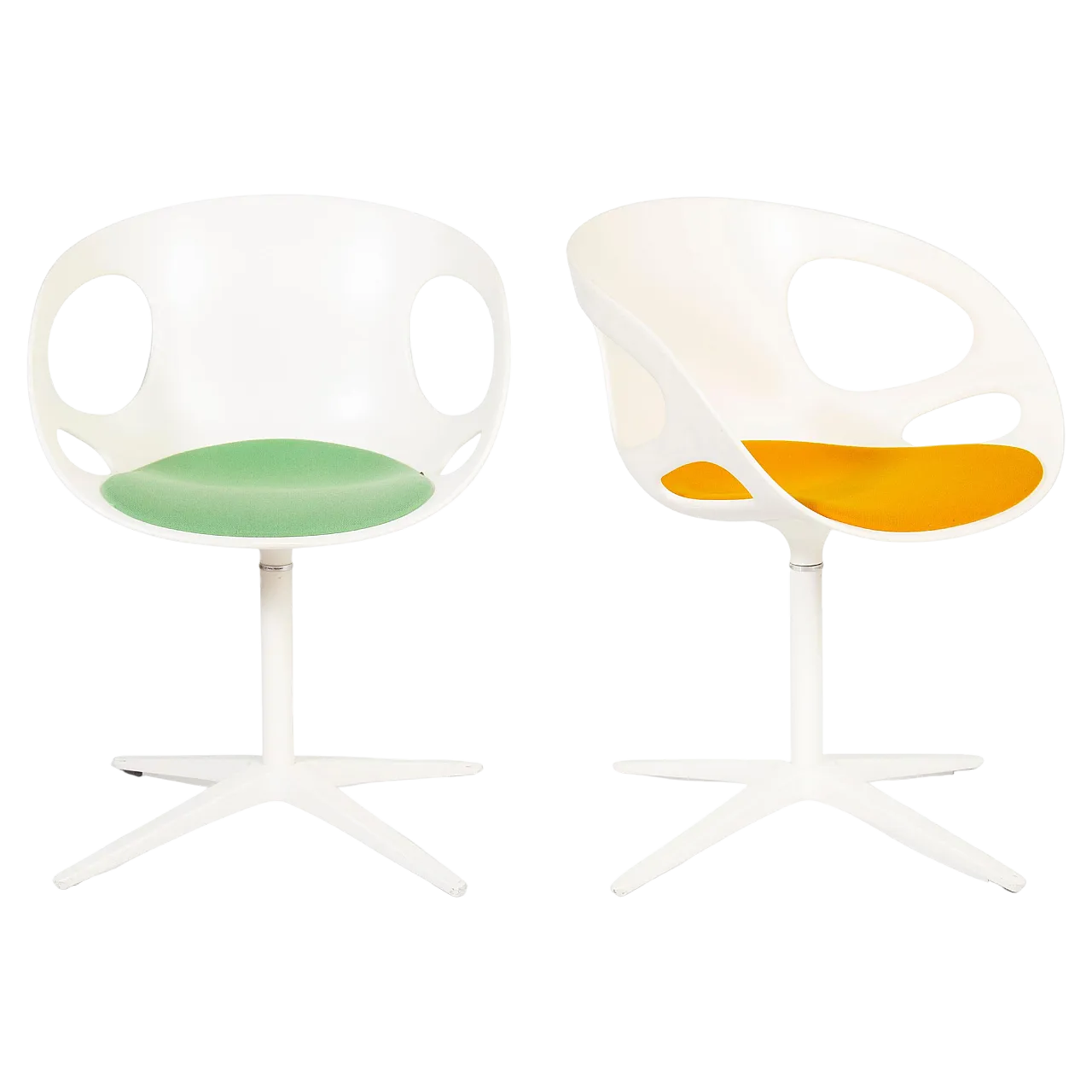 Pair of Fritz Hansen Rin dining swivel chairs by Hiromichi Konno,2000s 14