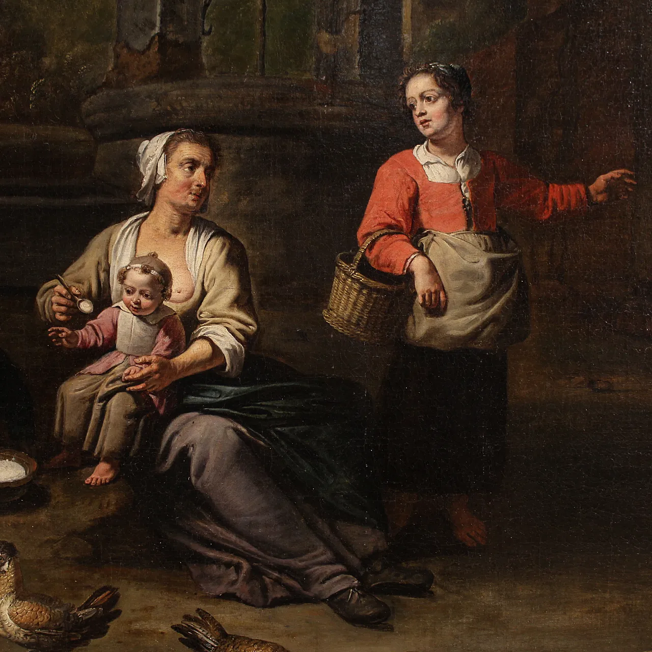 Flemish genre scene painting, 17th century 5