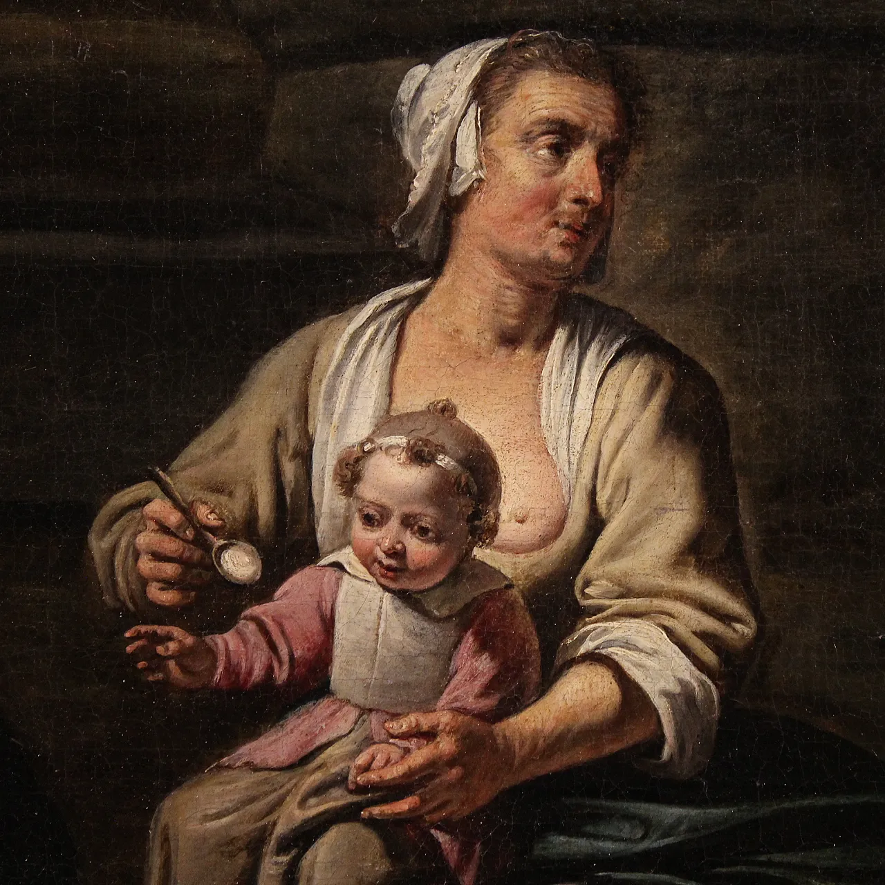 Flemish genre scene painting, 17th century 6