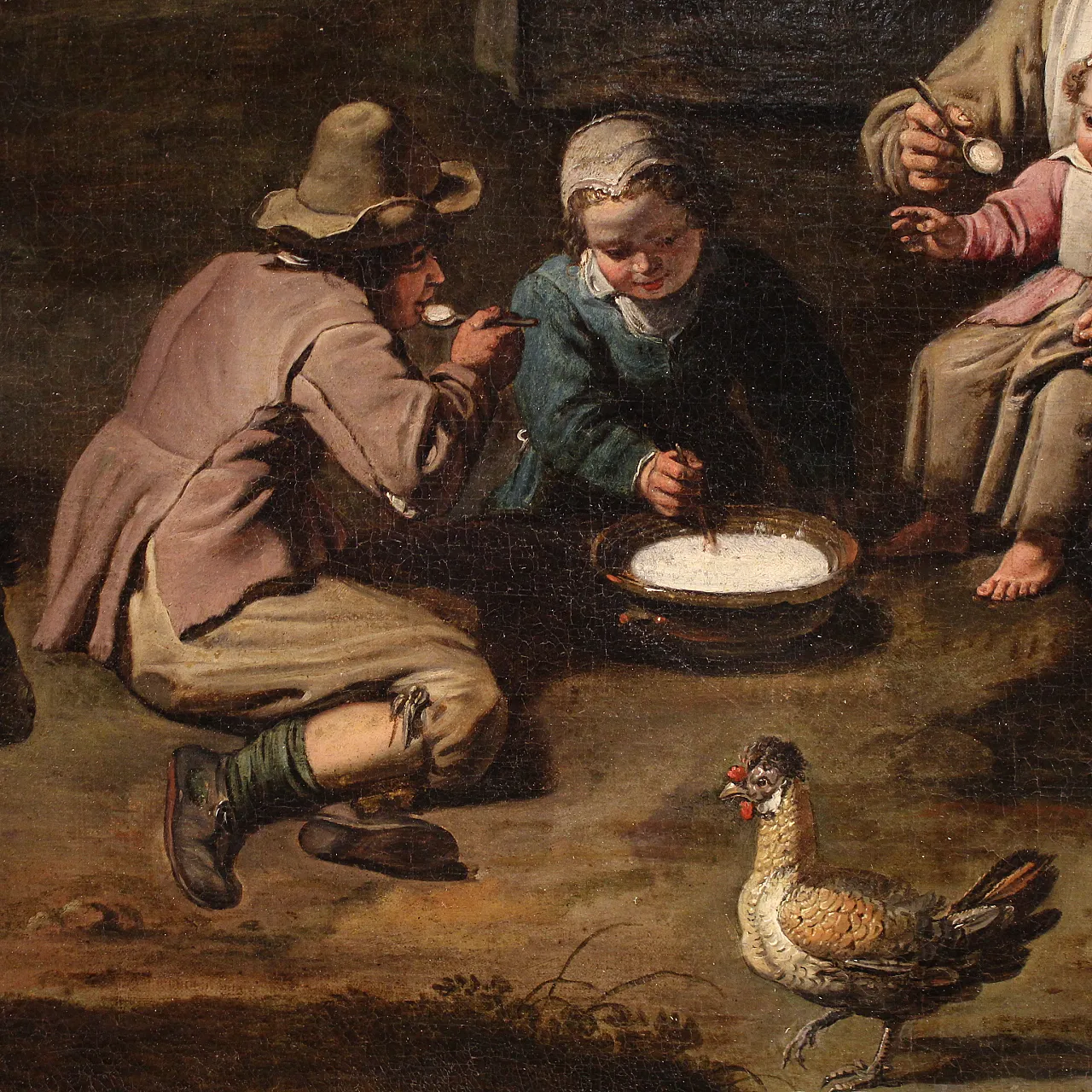 Flemish genre scene painting, 17th century 12