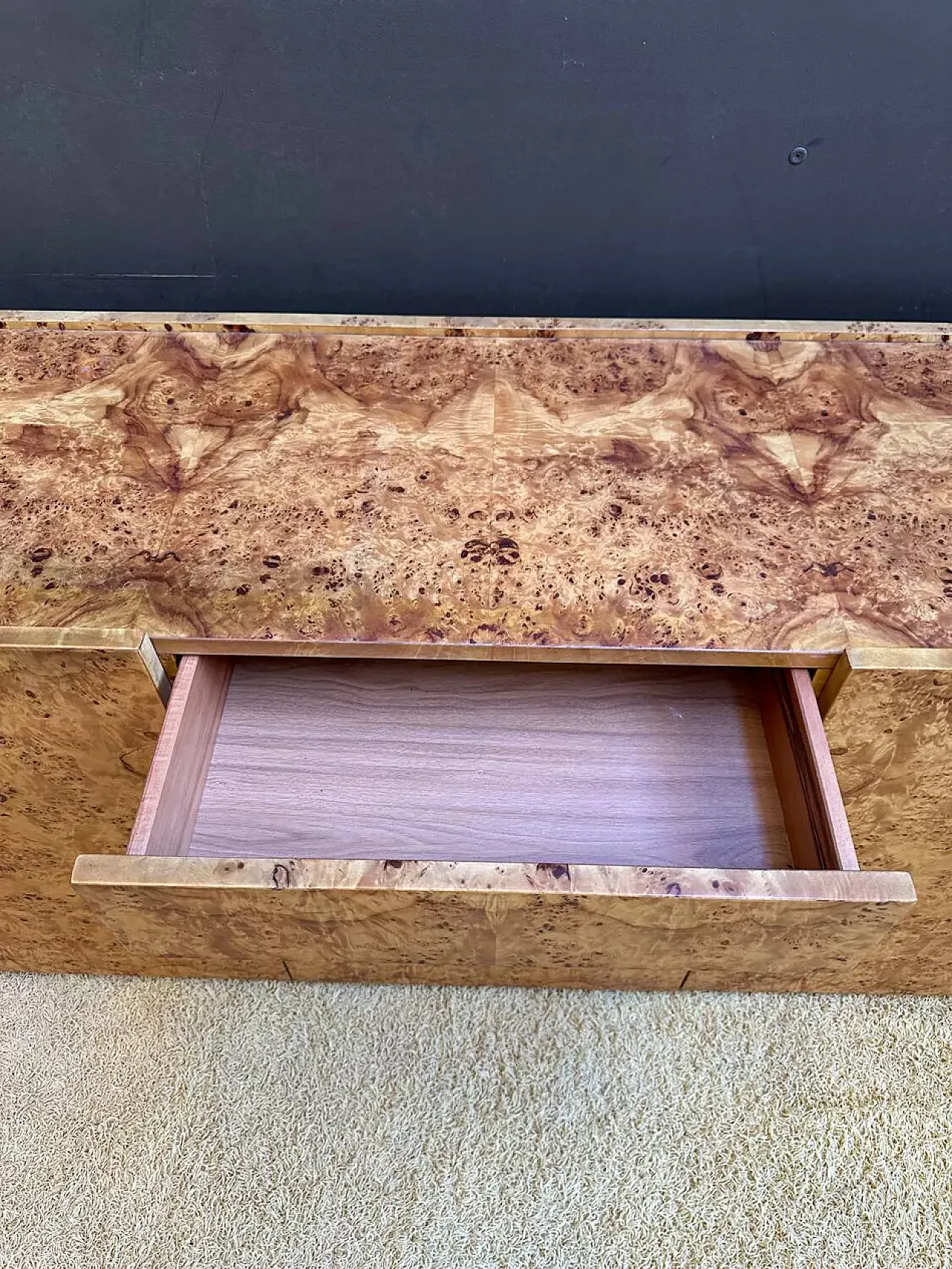 Willy Rizzo sideboard in elm briar, late 20th century 6