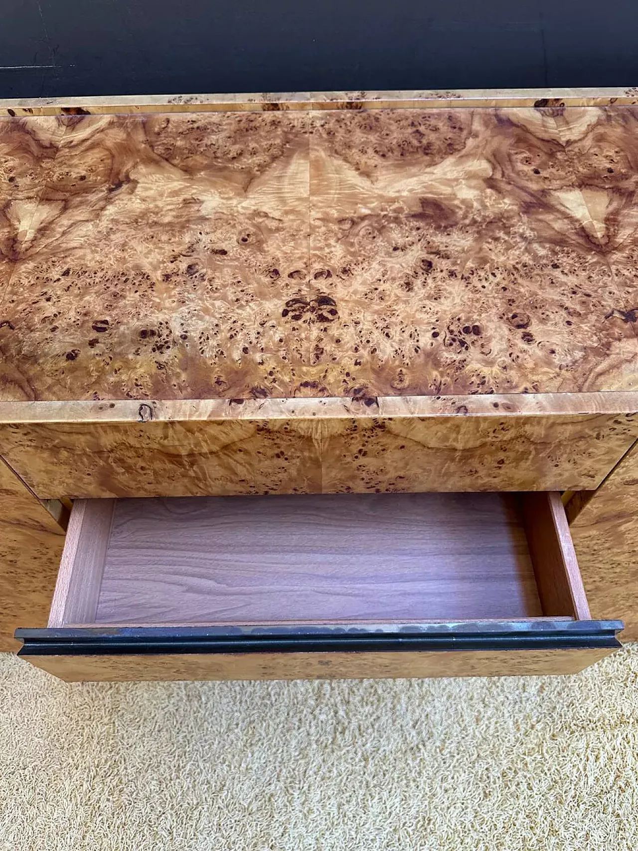 Willy Rizzo sideboard in elm briar, late 20th century 7
