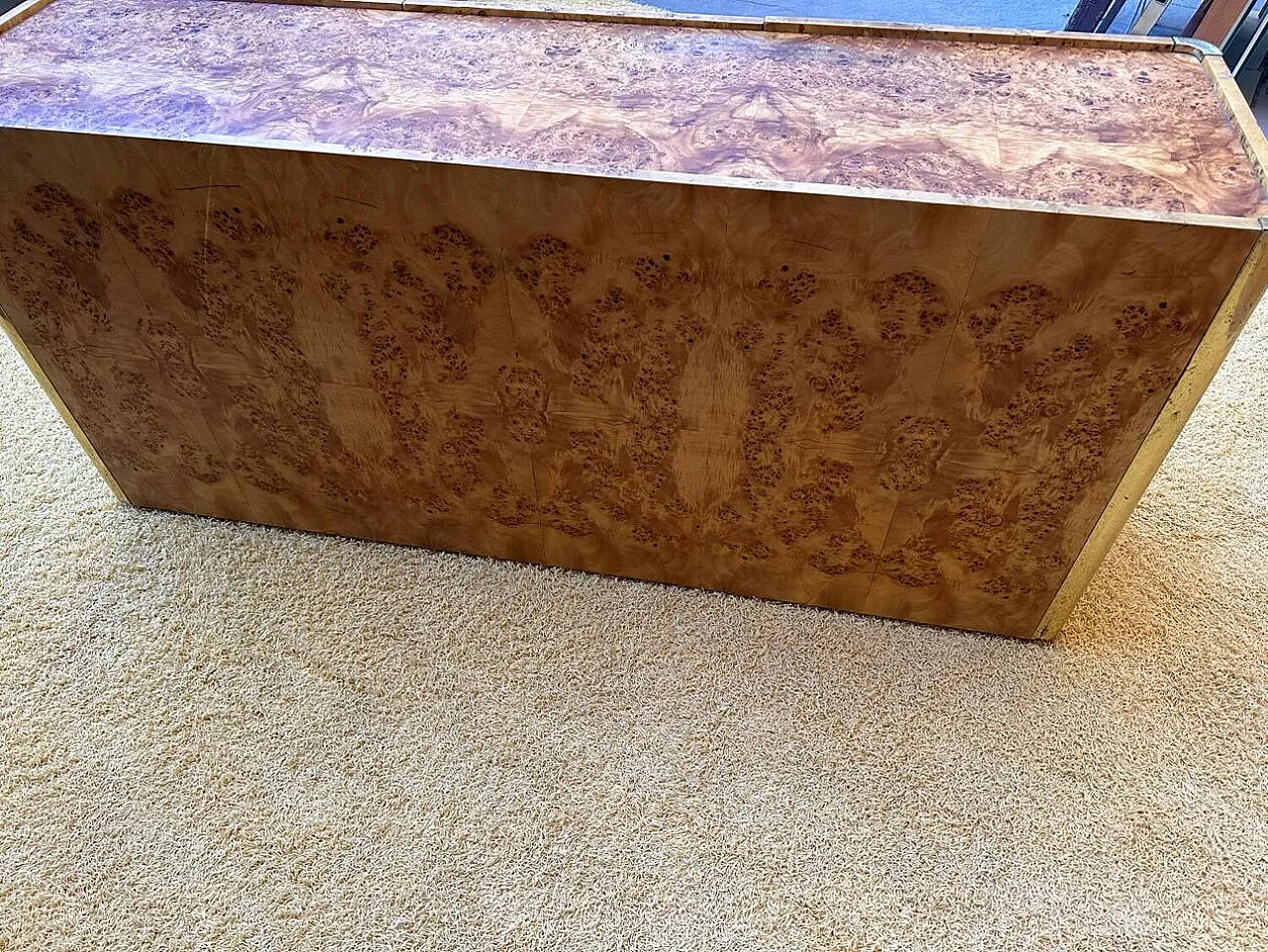Willy Rizzo sideboard in elm briar, late 20th century 10