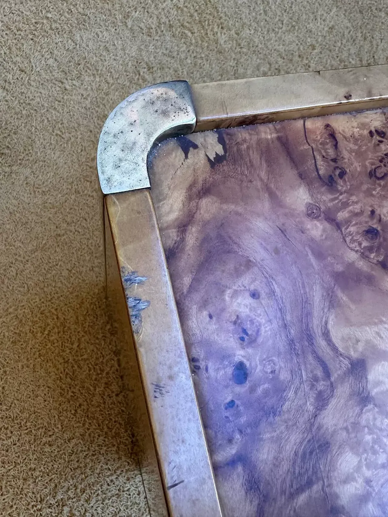 Willy Rizzo sideboard in elm briar, late 20th century 11