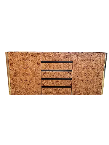 Willy Rizzo sideboard in elm briar, late 20th century