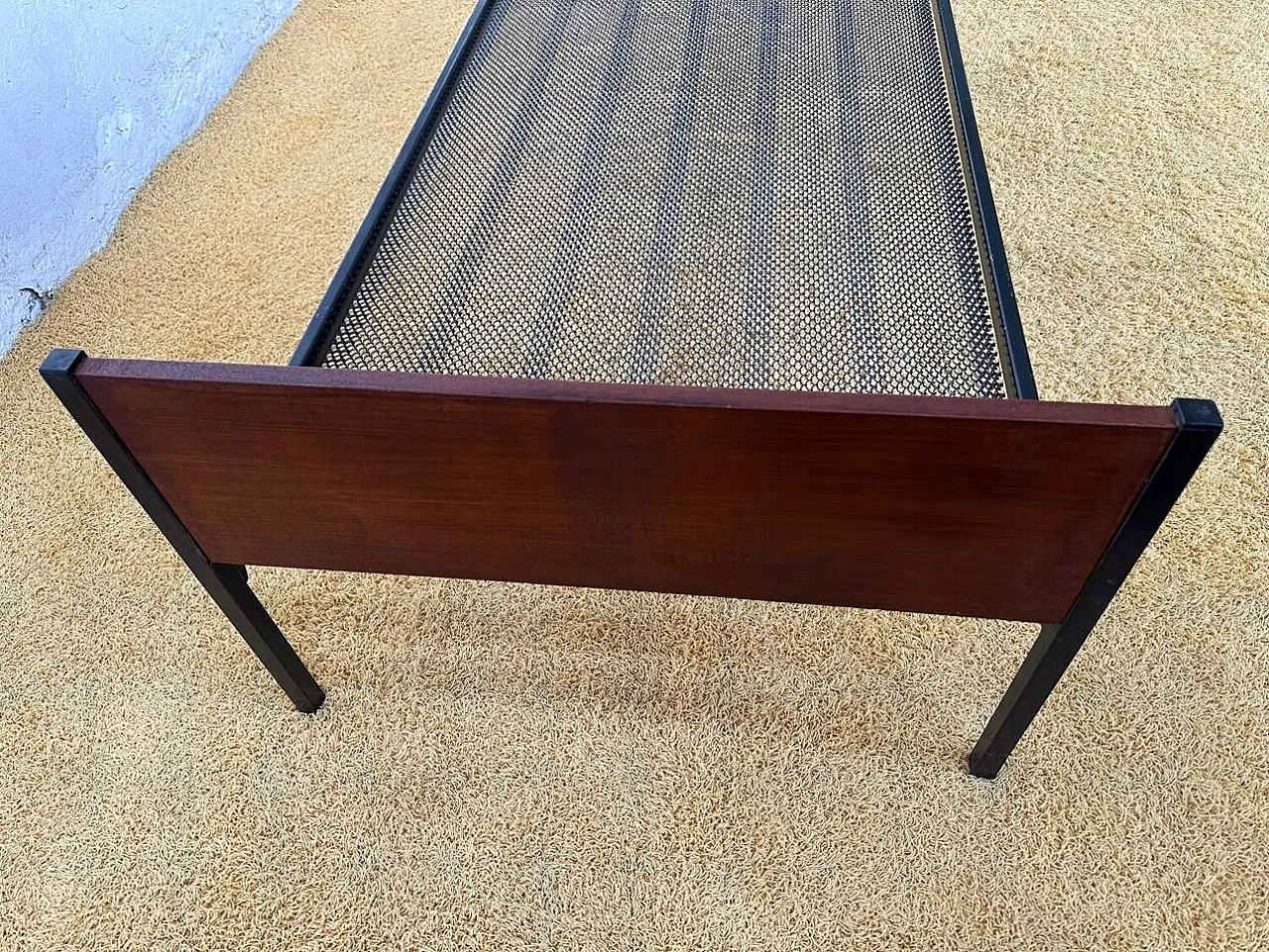 Divano letto o letto singolo con impiallacciatura in teak, '900 4