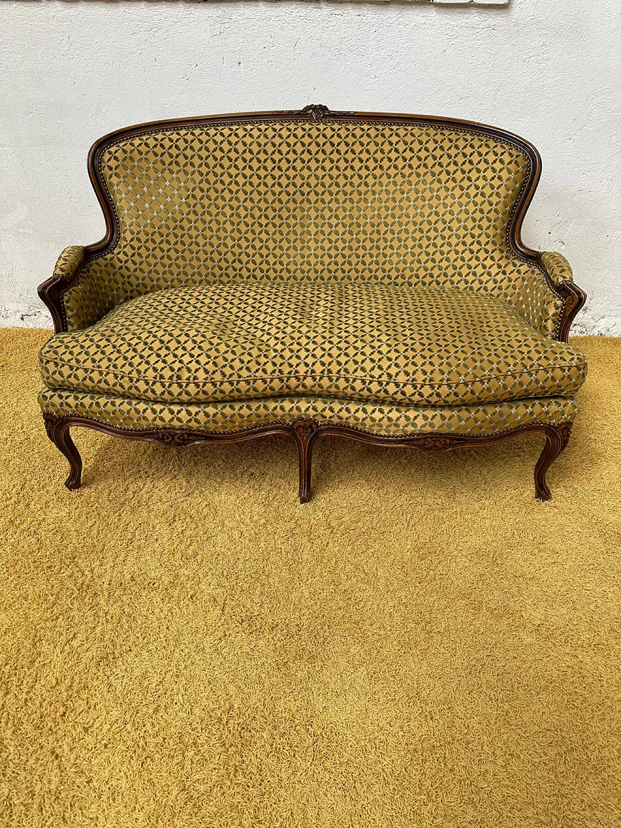 Divano in legno e tessuto, '700 2