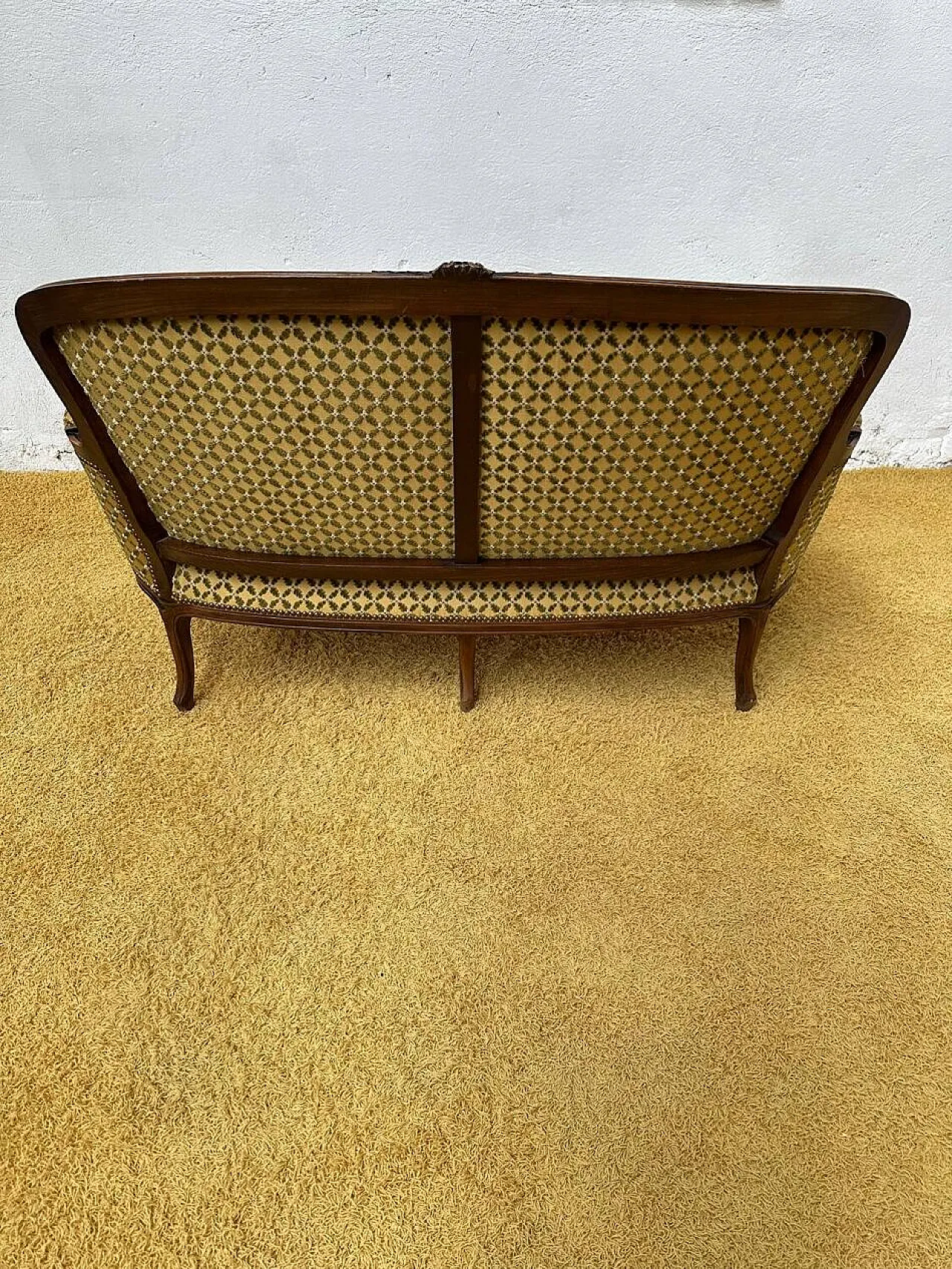 Divano in legno e tessuto, '700 4