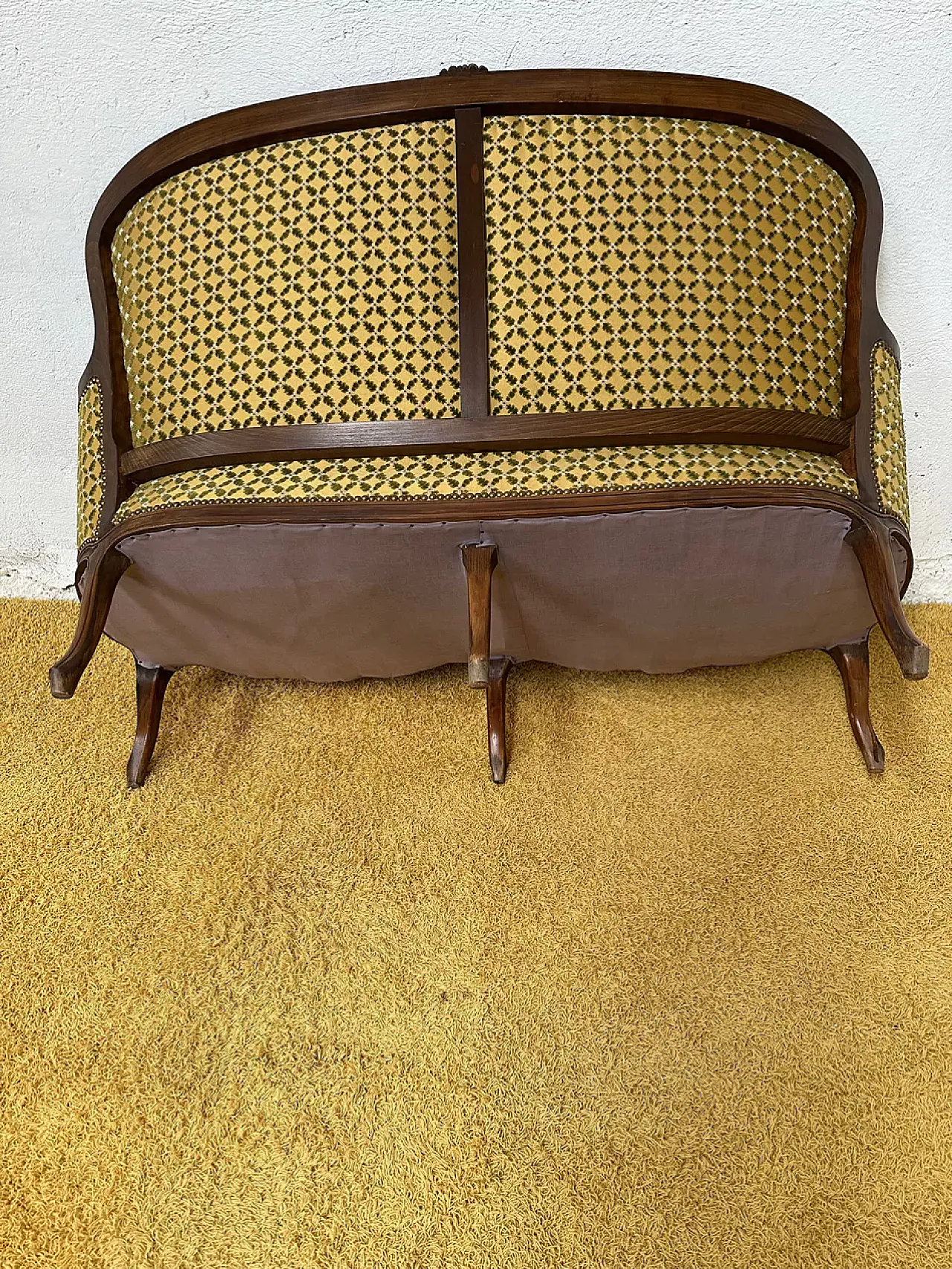 Divano in legno e tessuto, '700 5