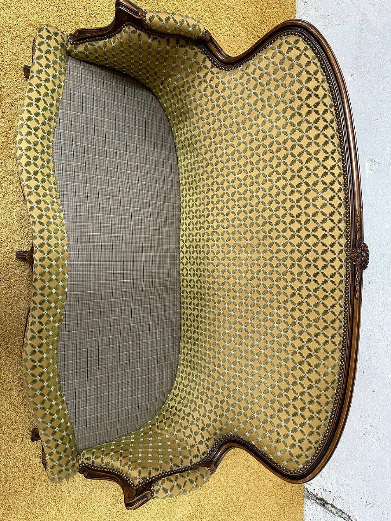 Divano in legno e tessuto, '700 7